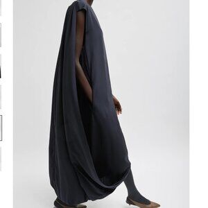 TIBI Silk Cape Neck Dress